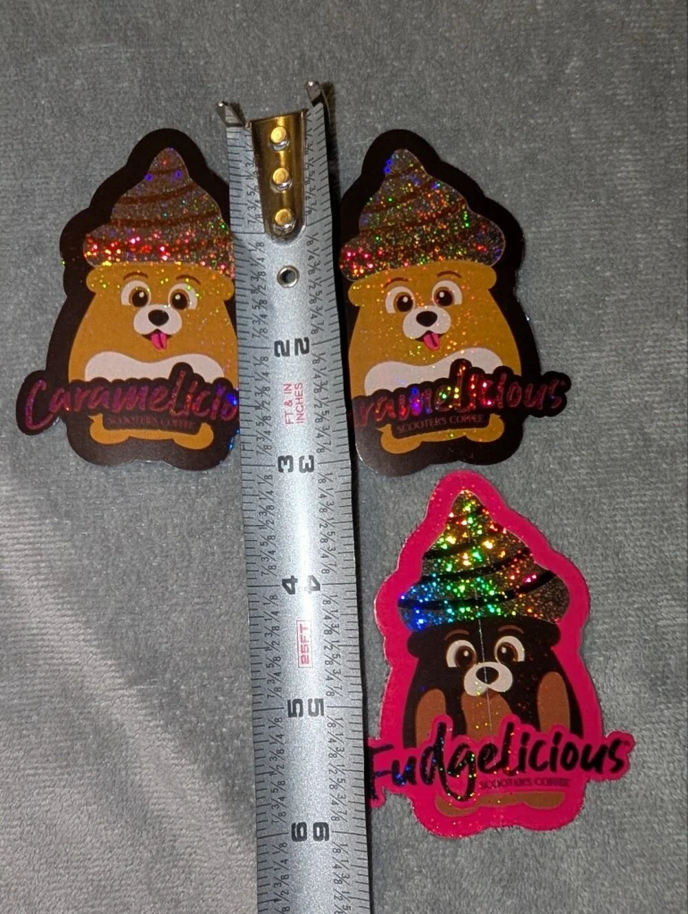 Scooters Coffee sticker Set Of 3 **Licious SET Caramel & Fudge
